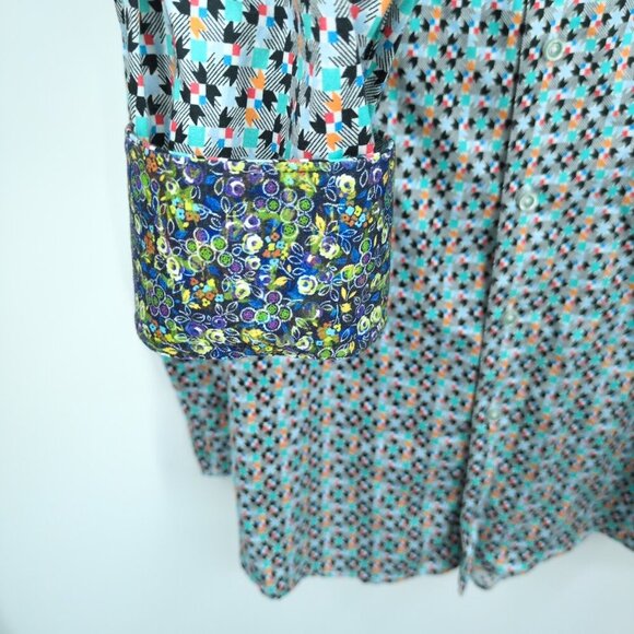 Robert Graham 3XL Aztec Geometric RARE Long Sleeve Button Up Shirt Contrast Cuff - Picture 4 of 8
